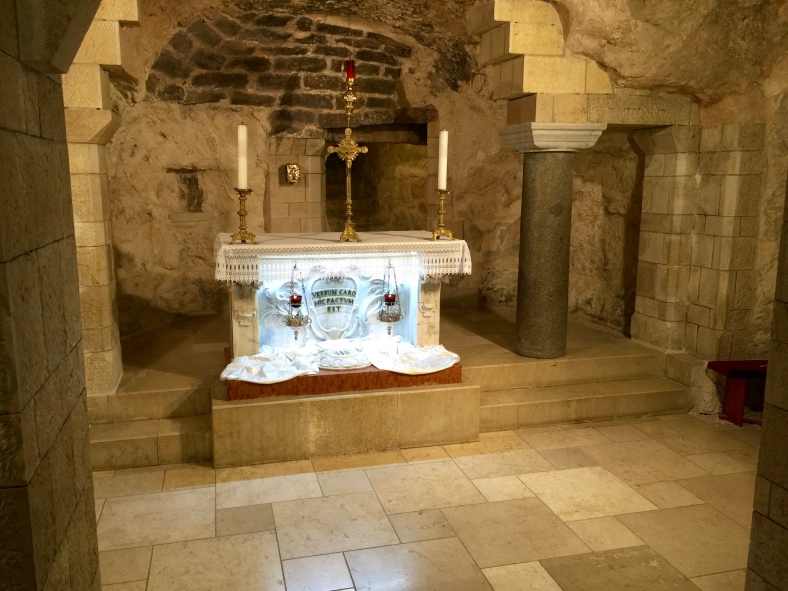 the grotto, where Mary was proposed to by the angel